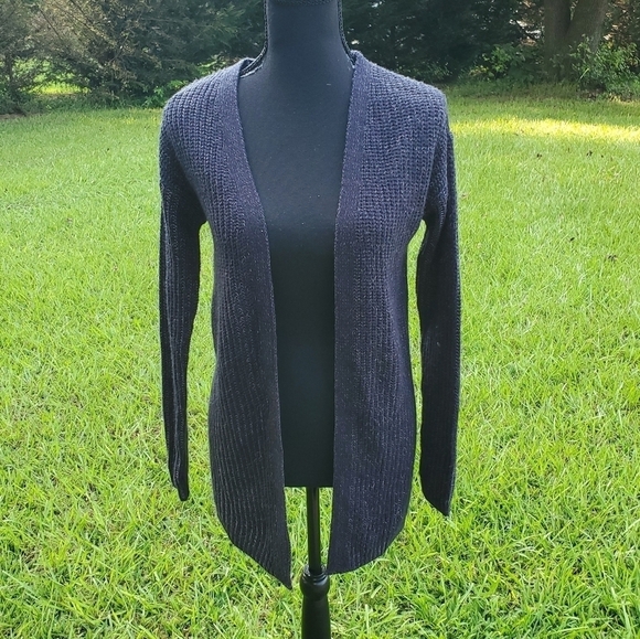 Dark Grey Cardigan Sweater Planet Gold NWOT XS - Picture 3 of 4